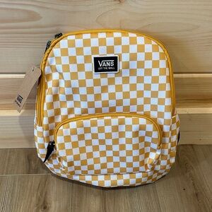 NWT Vans Mustard and White Checkered Mini Backpack